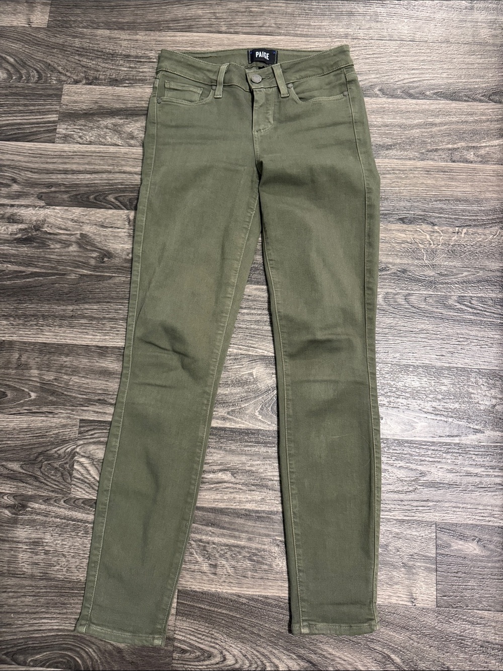 PAIGE Olive Green Skinny Jeans - Women's